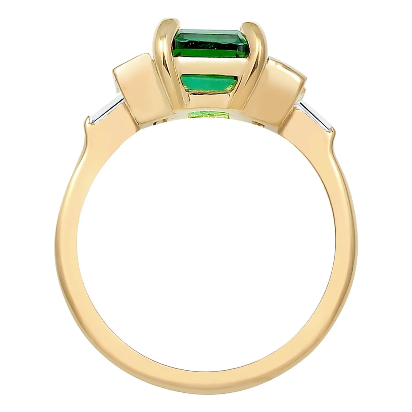 Elli "Ring | Quarz ( Grün )< Ringe|Vergoldet