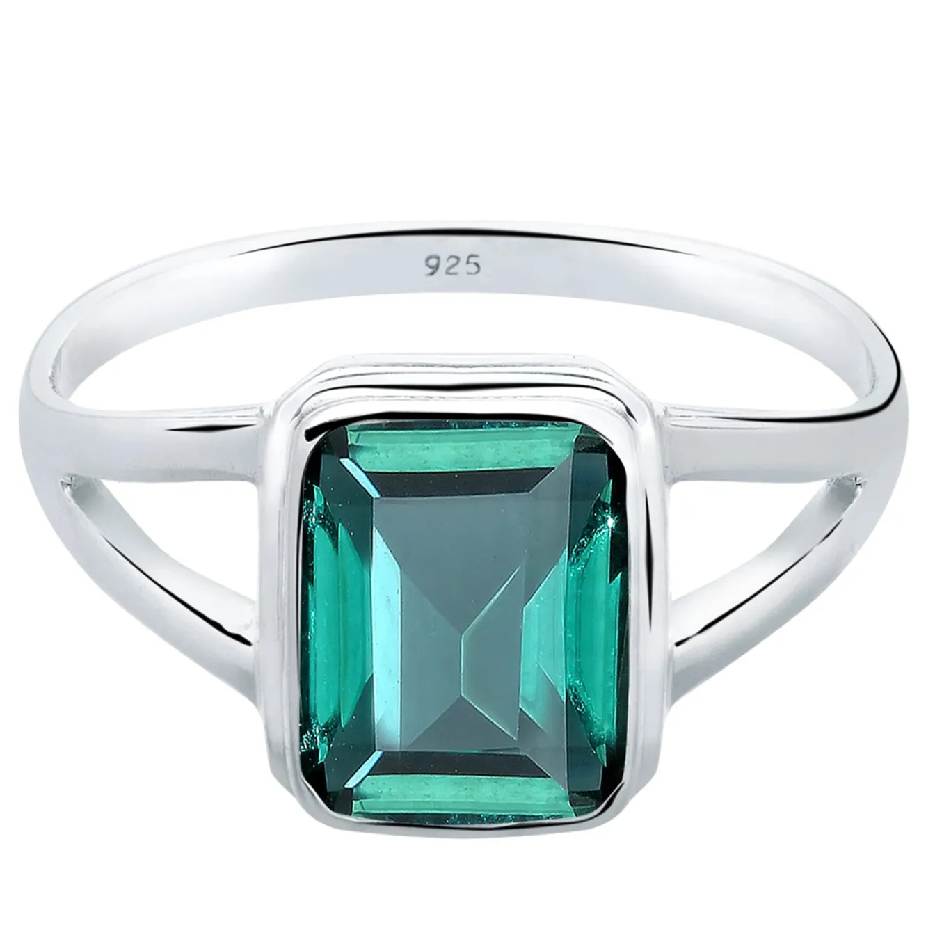Elli "Ring | Quarz ( Grün )< Ringe|Silber