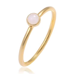 Elli "Ring | Quarz ( Rosa )< Ringe|Vergoldet