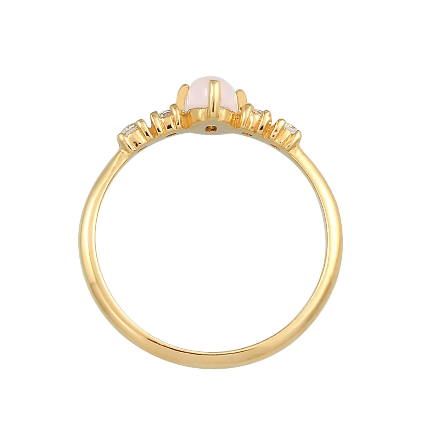 Elli "Ring | Quarz ( Rosa )< Ringe|Silber