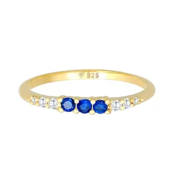 Elli "Ring | Saphir ( Blau )< Vergoldet|Ringe