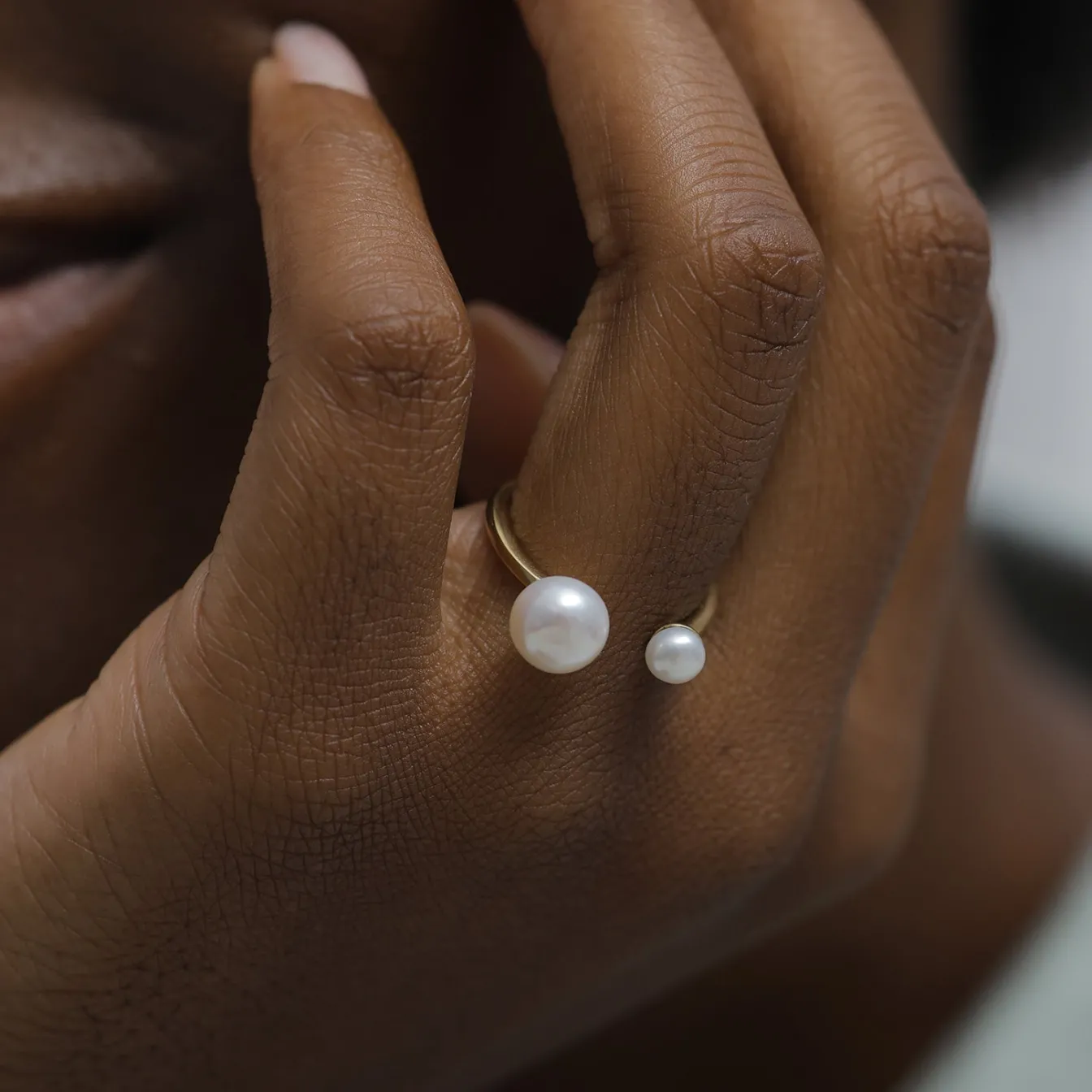 Elli "Ring | Süßwasserperle< Hochzeit|Perlen