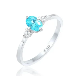 Elli "Ring | Zirkonia ( Hellblau )< Ringe|Silber