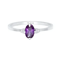 Elli "Ring | Zirkonia ( Violett )< Ringe|Silber