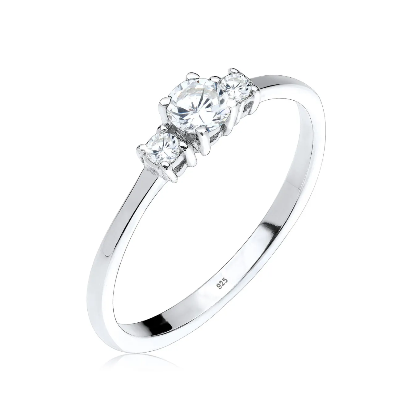 Elli "Ring | Zirkonia ( Weiß )< Ringe|Silber