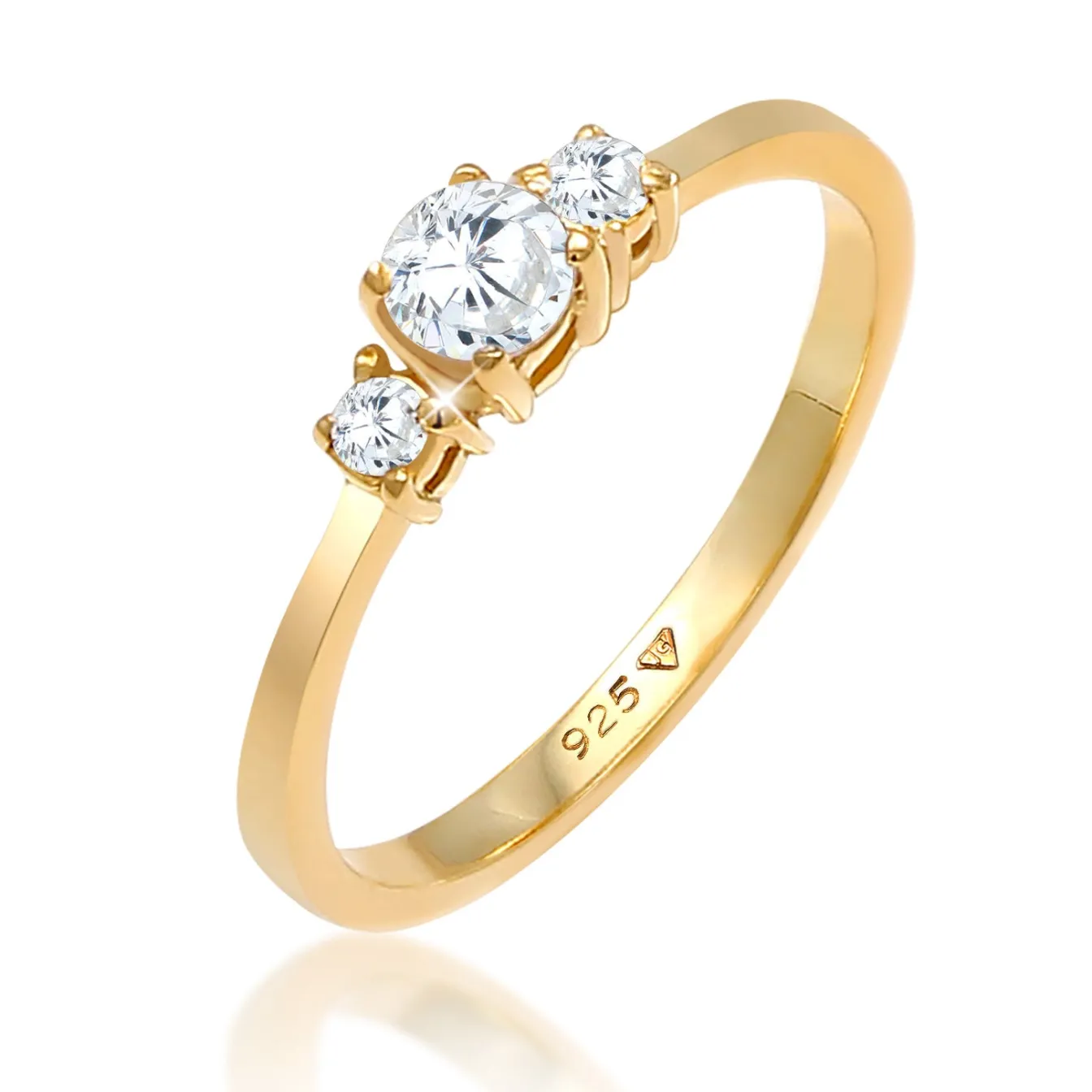 Elli "Ring | Zirkonia ( Weiß )< Ringe|Silber