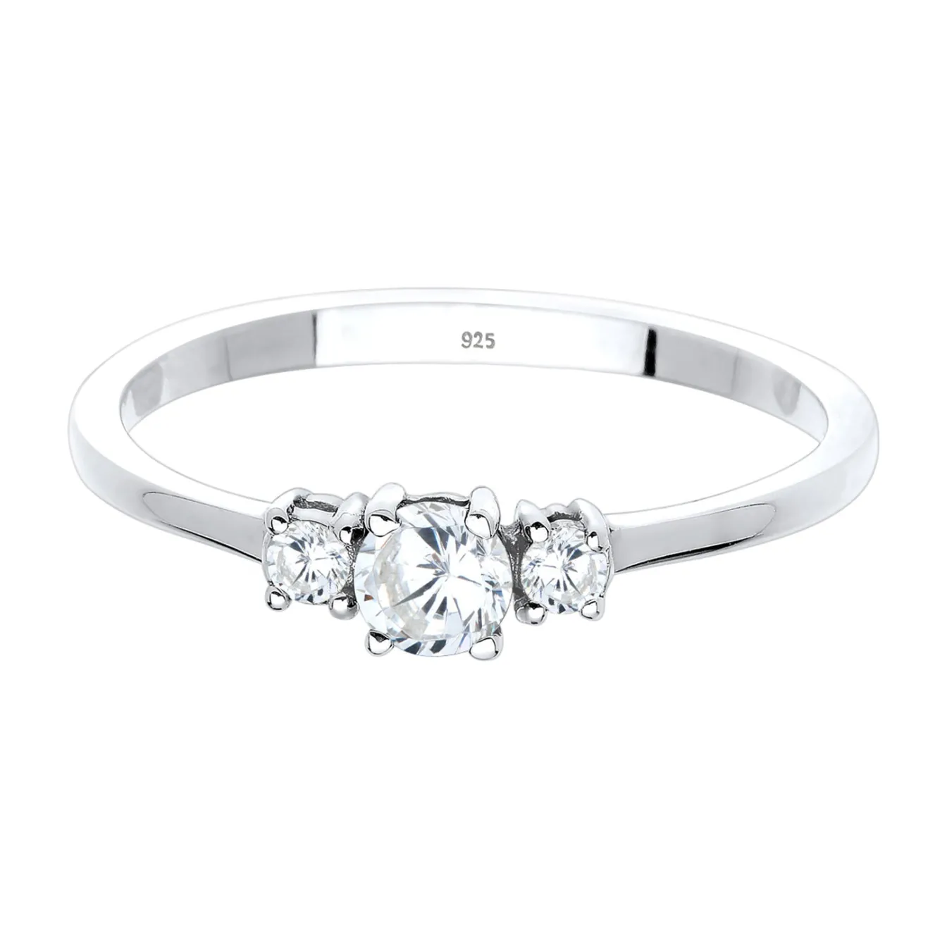Elli "Ring | Zirkonia ( Weiß )< Ringe|Silber