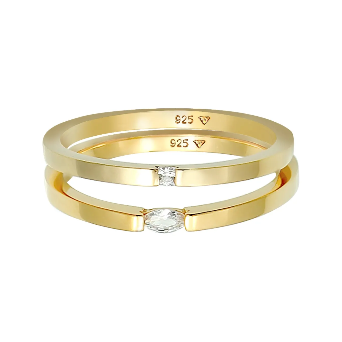 Elli "Ring | Zirkonia ( Weiß )< Ringe|Silber