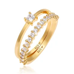 Elli "Ring | Zirkonia ( Weiß )< Ringe|Silber