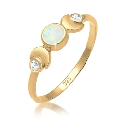 Elli "Ring Astro | Opal ( Weiß )< Symbol-schmuck|Ringe