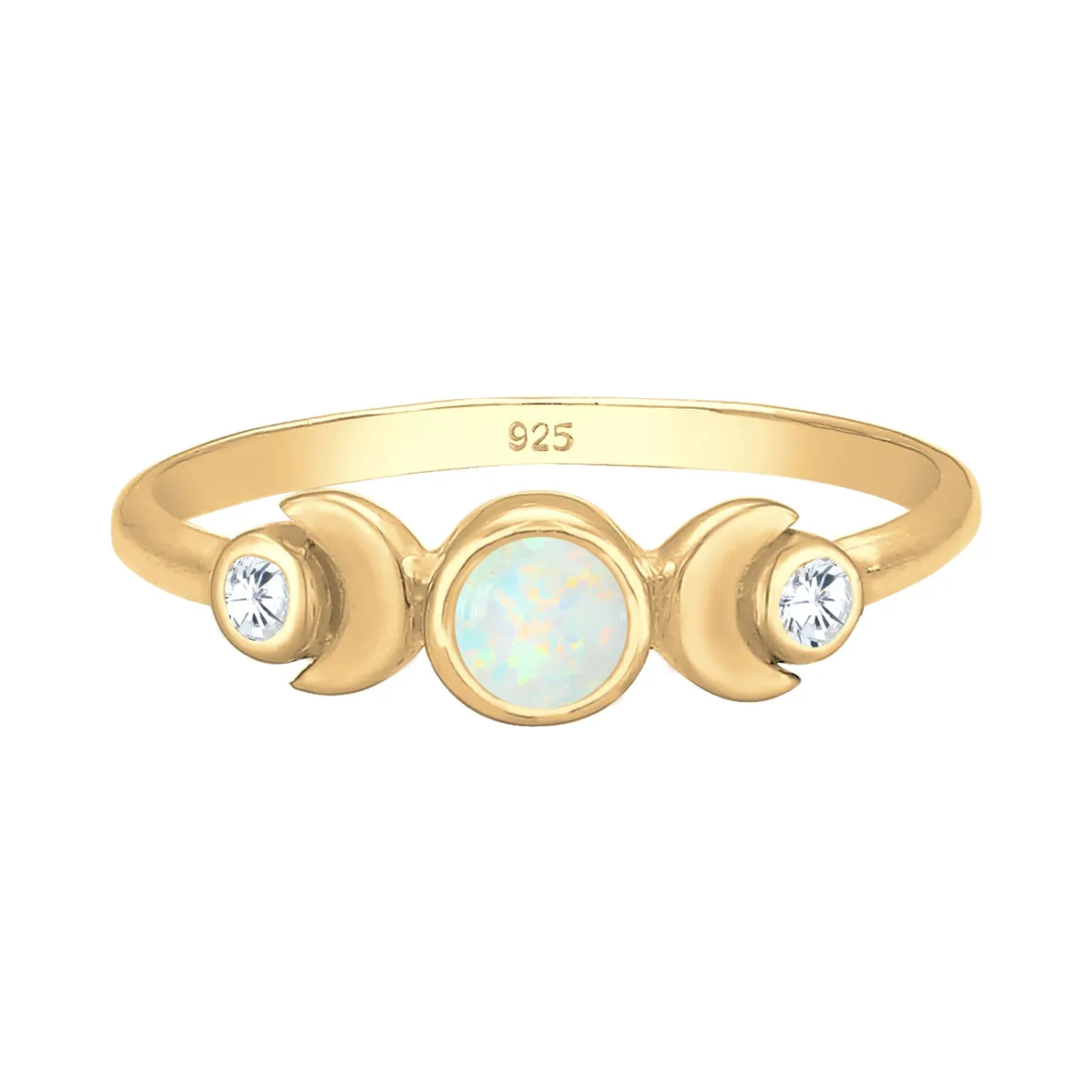 Elli "Ring Astro | Opal ( Weiß )< Symbol-schmuck|Ringe