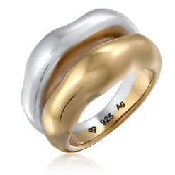 Elli "Ring Bicolor | Organic< Vergoldet|Ringe