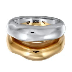 Elli "Ring Bicolor | Organic< Vergoldet|Ringe