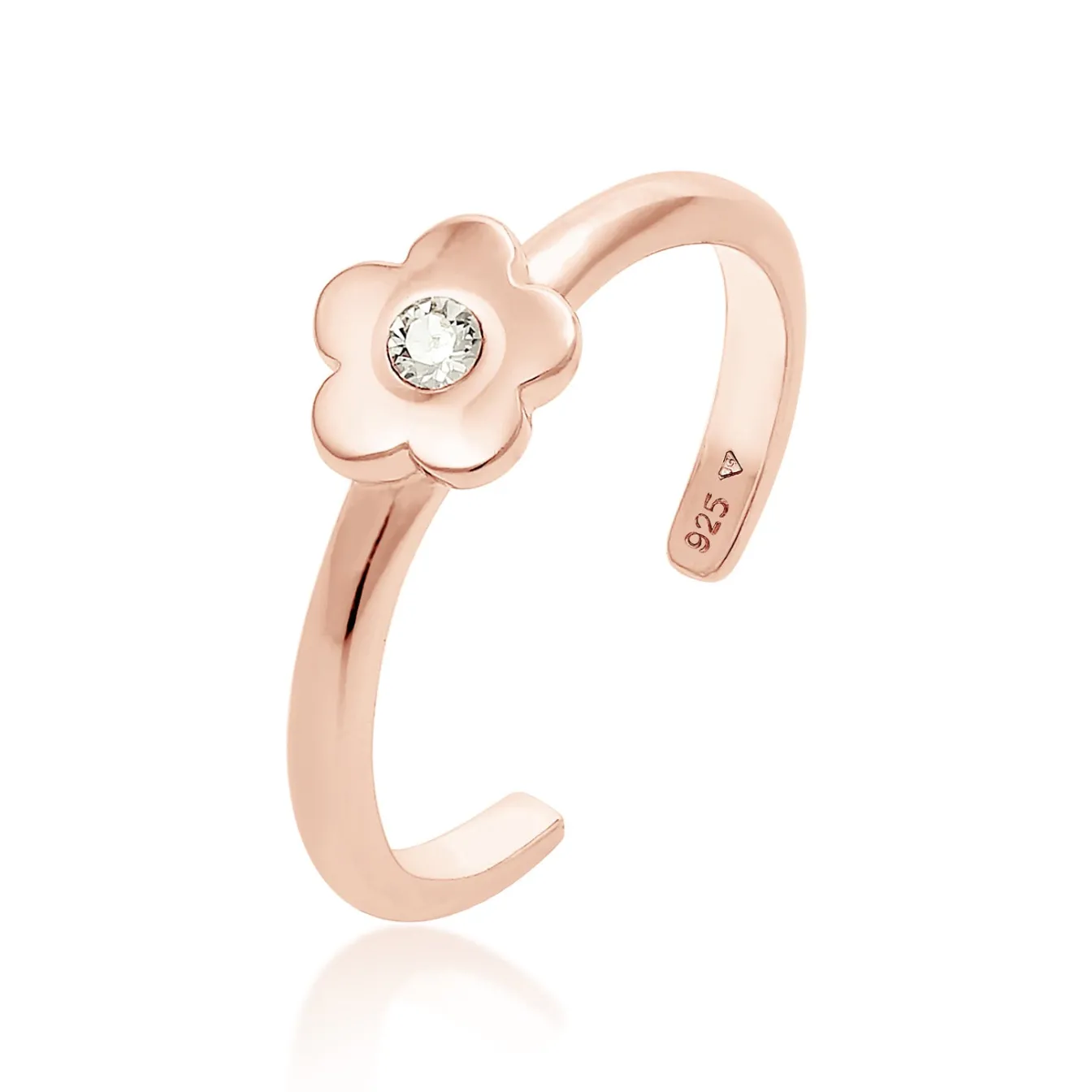 Elli "Ring Blume | Kristall ( Rosa )<Kinder Symbol-schmuck|Kinderschmuck