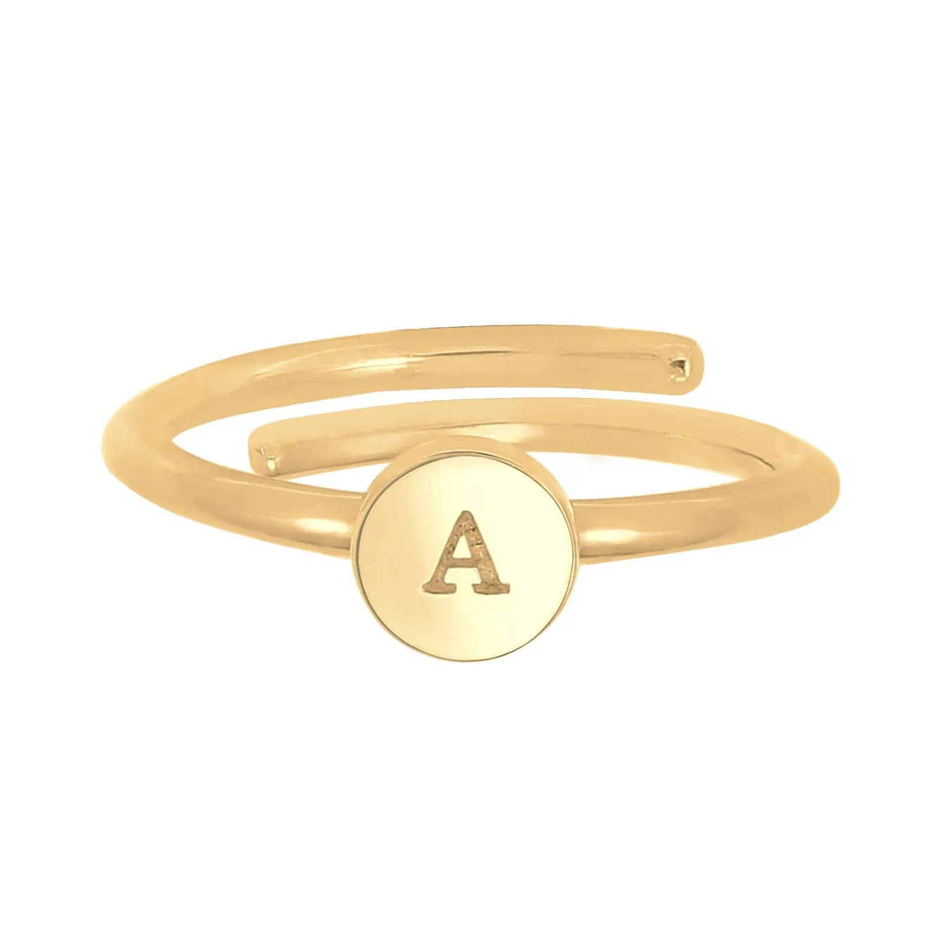 Elli "Ring Buchstabe< Personalisierter Schmuck|Ringe