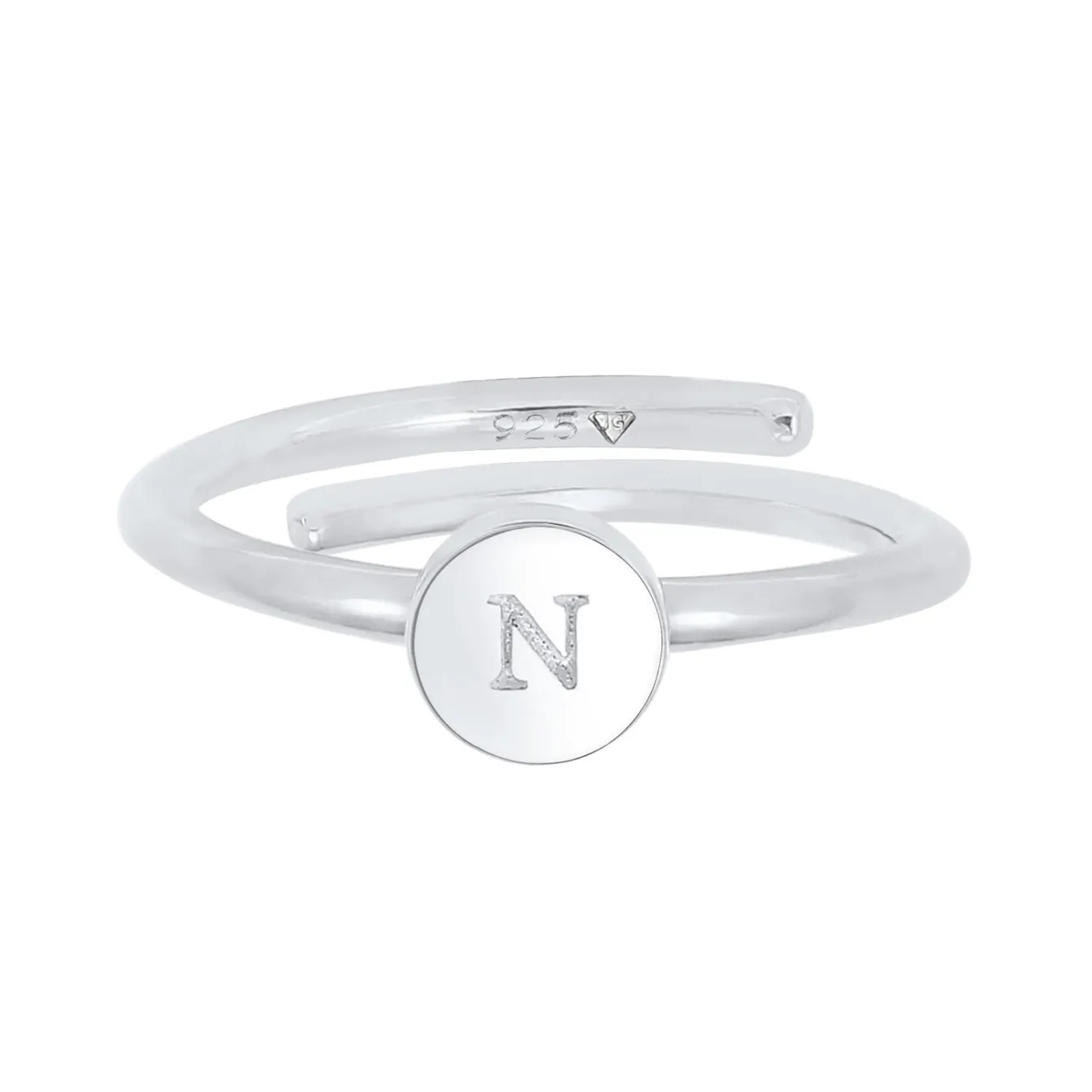 Elli "Ring Buchstabe< Personalisierter Schmuck|Ringe