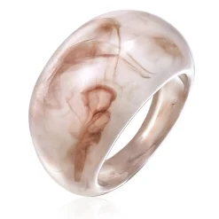 Elli "Ring Chunky | Resin (Weiß-Braun)< Letzte Chance|Ringe