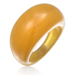 Elli "Ring Chunky | Resin (Weiß-Braun)< Letzte Chance|Ringe