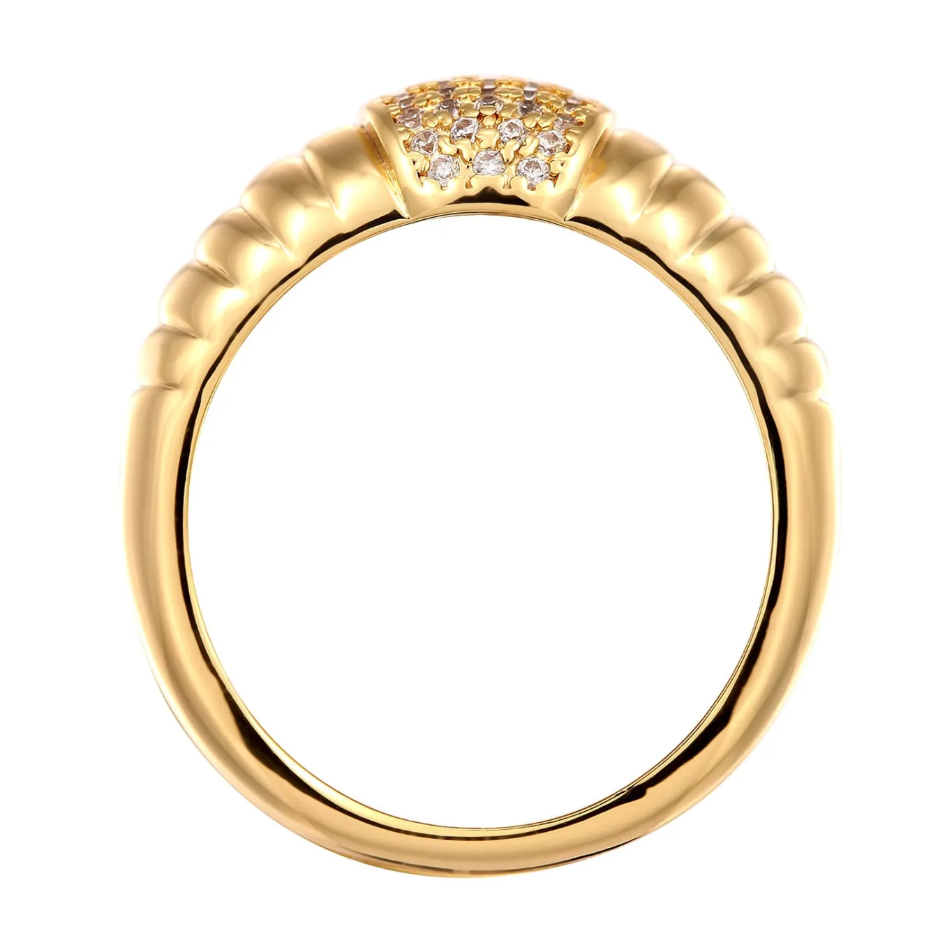 Elli "Ring Chunky | Zirkonia (Weiß)< Ringe