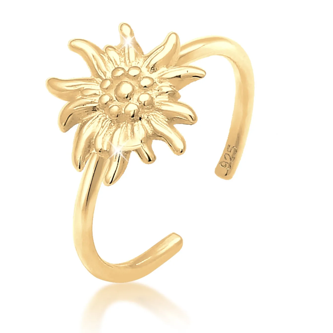 Elli "Ring Edelweiss< Ringe|Vergoldet