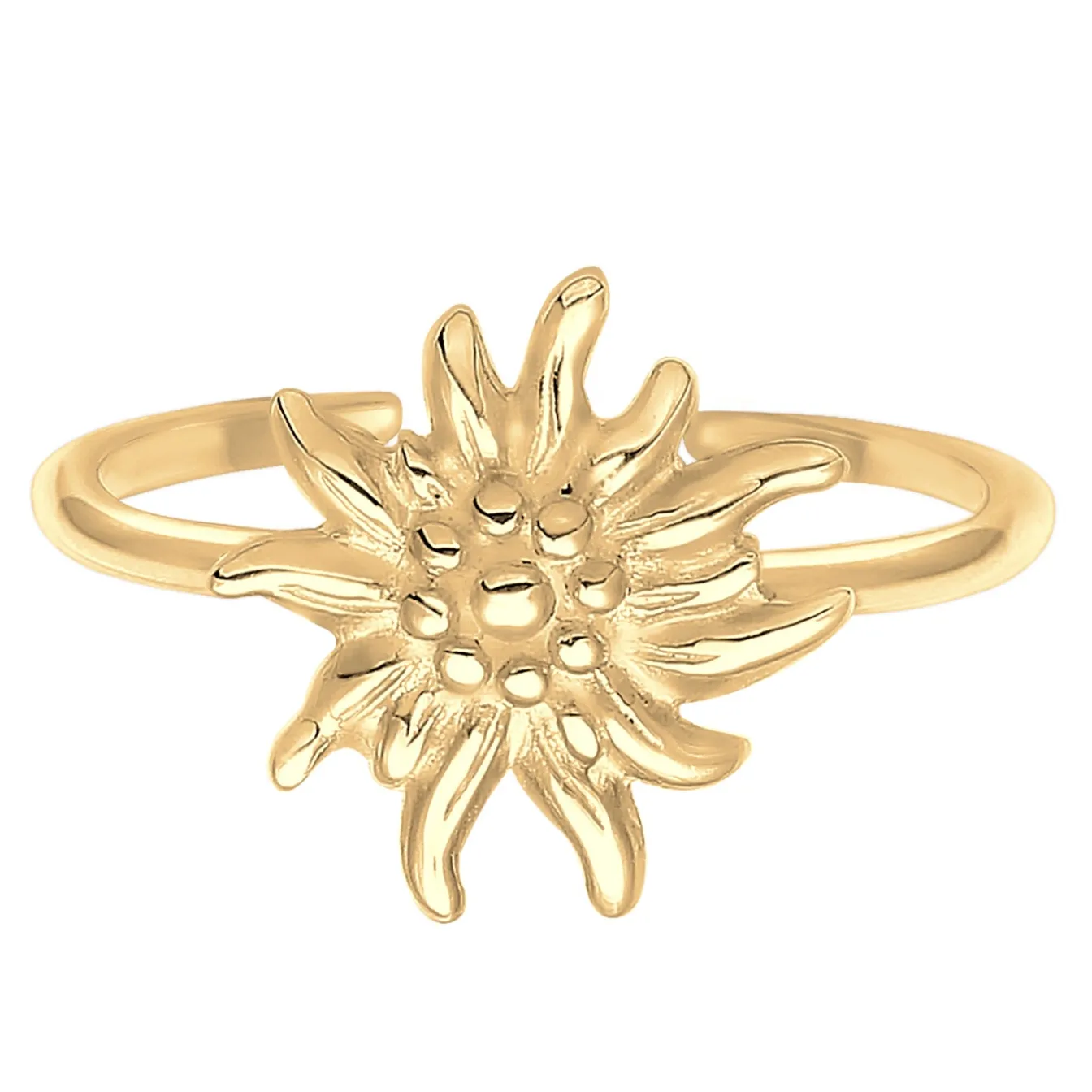 Elli "Ring Edelweiss< Ringe|Vergoldet
