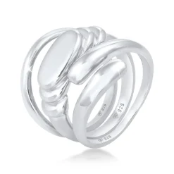 Elli "Ring 3er Set Statement< Ringe|Vergoldet