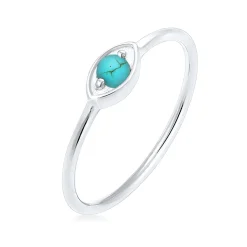 Elli "Ring Evil Eye | Howlith ( Türkis )< Vergoldet|Symbol-schmuck