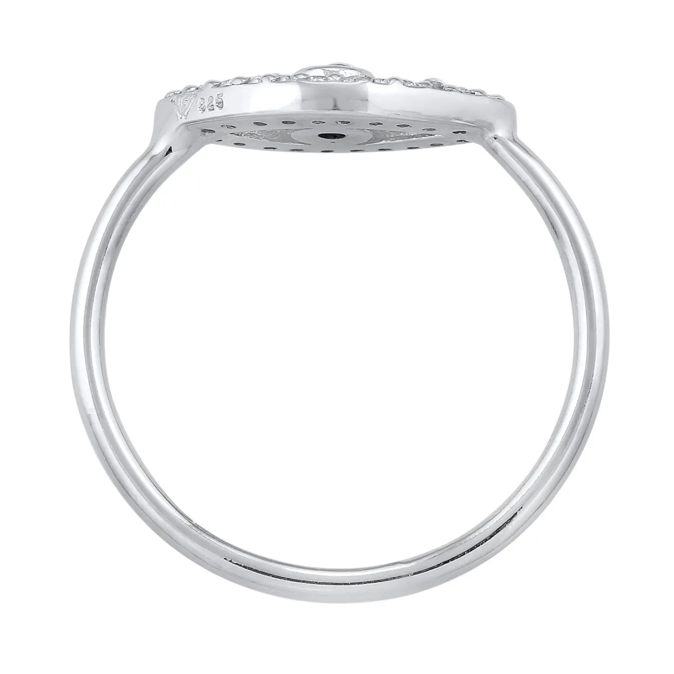 Elli "Ring Evil Eye | Kristall (Weiß)< Vergoldet|Symbol-schmuck