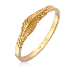 Elli "Ring Feder< Ringe|Vergoldet