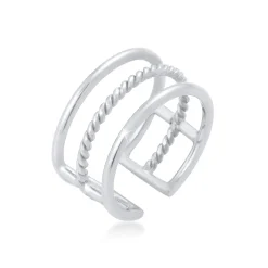 Elli "Ring Geo< Vergoldet|Silber