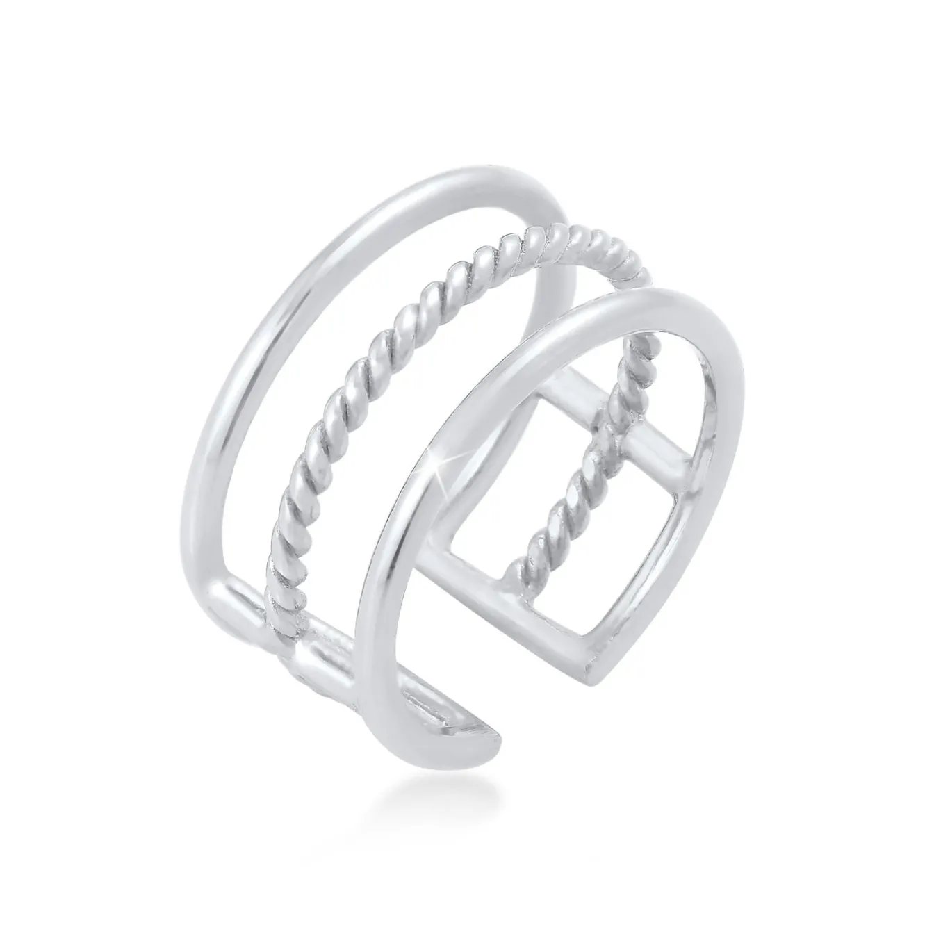 Elli "Ring Geo< Vergoldet|Silber