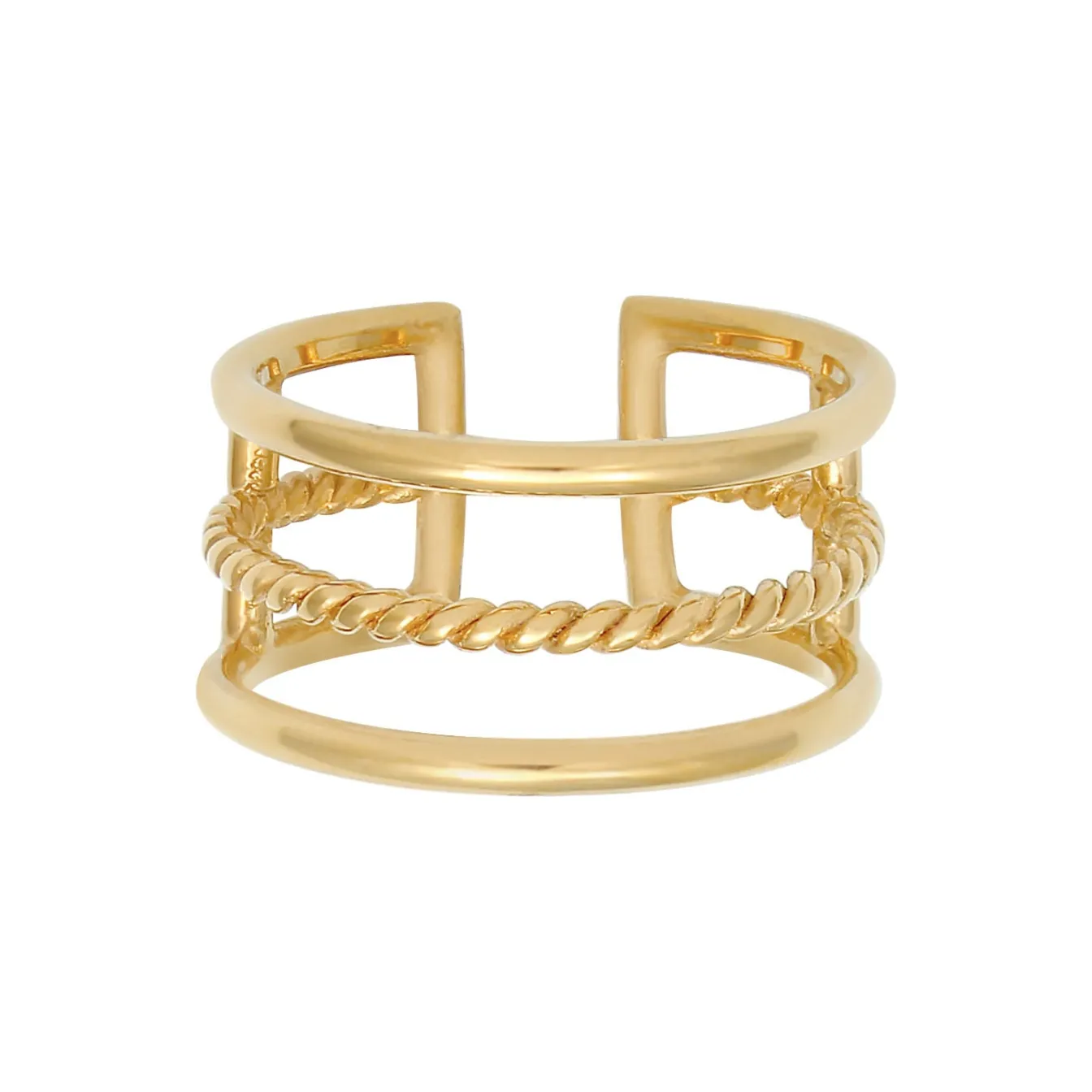 Elli "Ring Geo< Vergoldet|Silber
