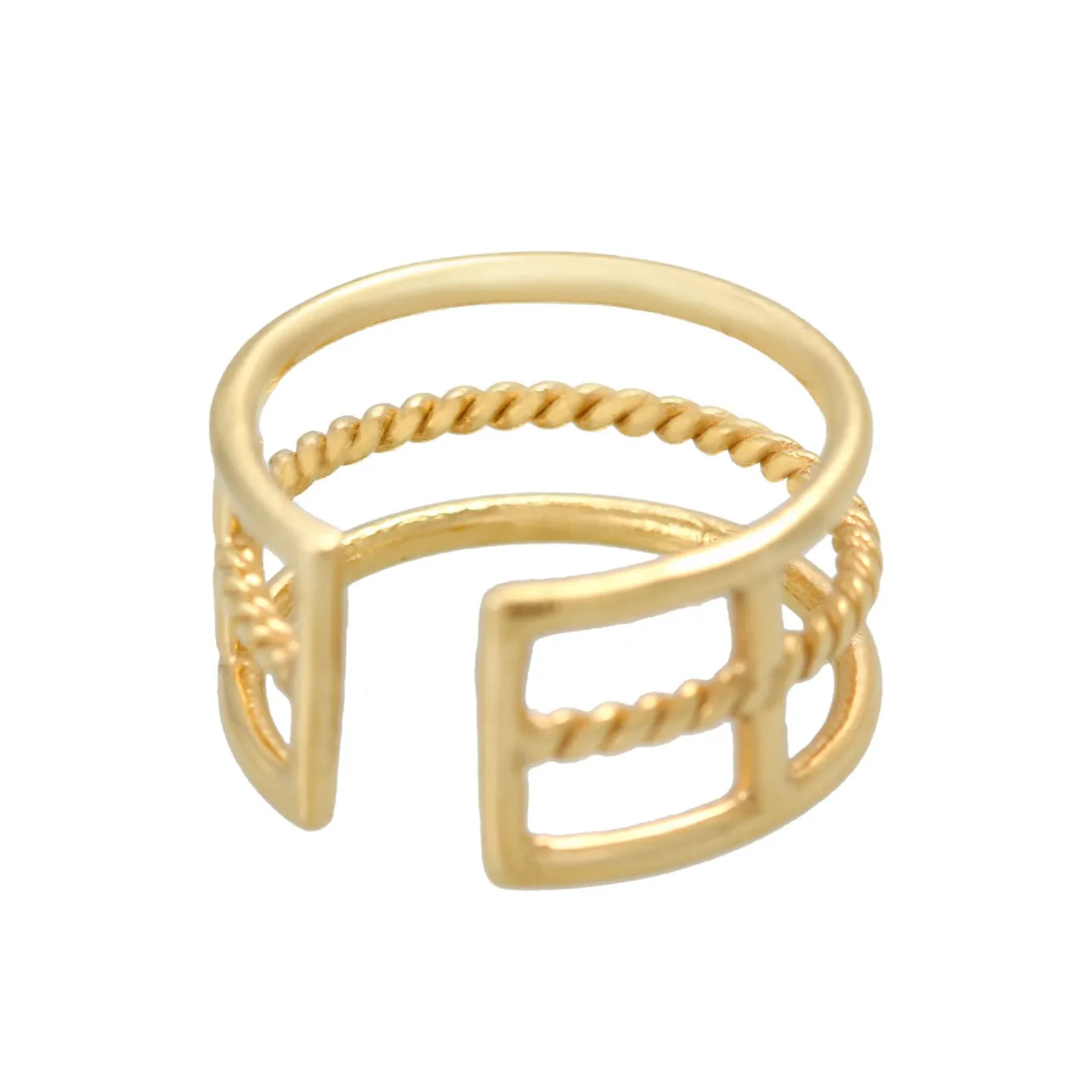 Elli "Ring Geo< Vergoldet|Silber
