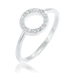 Elli "Ring Geo | Kristall ( Weiß )< Ringe|Vergoldet