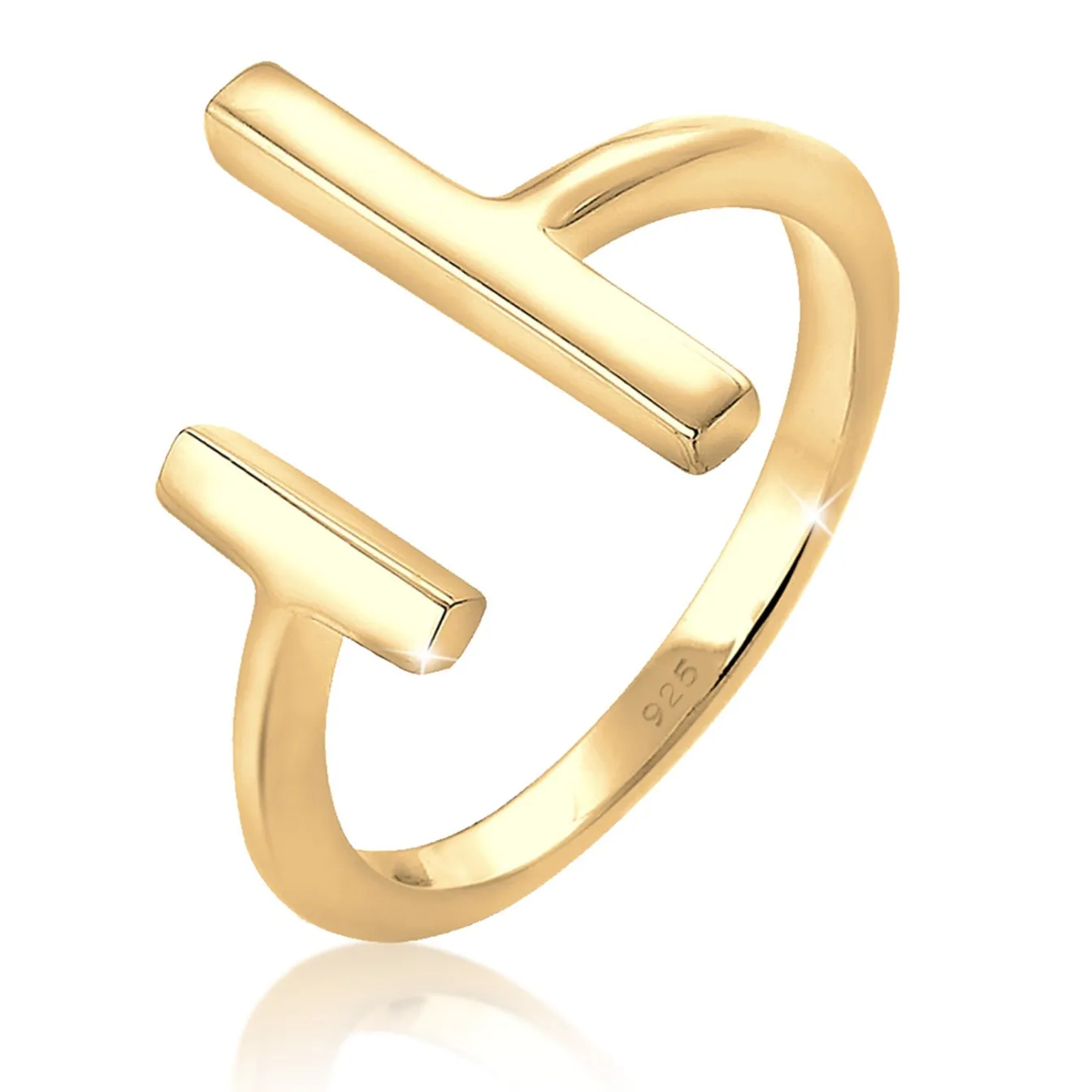 Elli "Ring Geo offen< Roségold|Ringe
