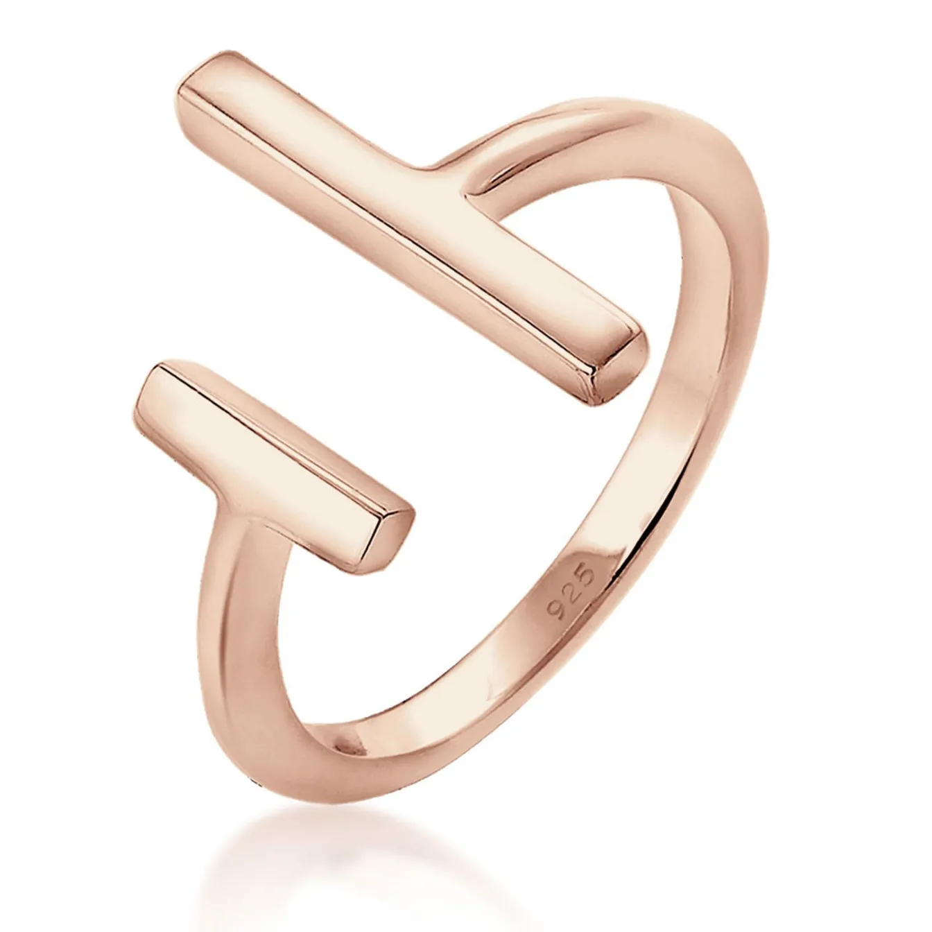 Elli "Ring Geo offen< Roségold|Ringe