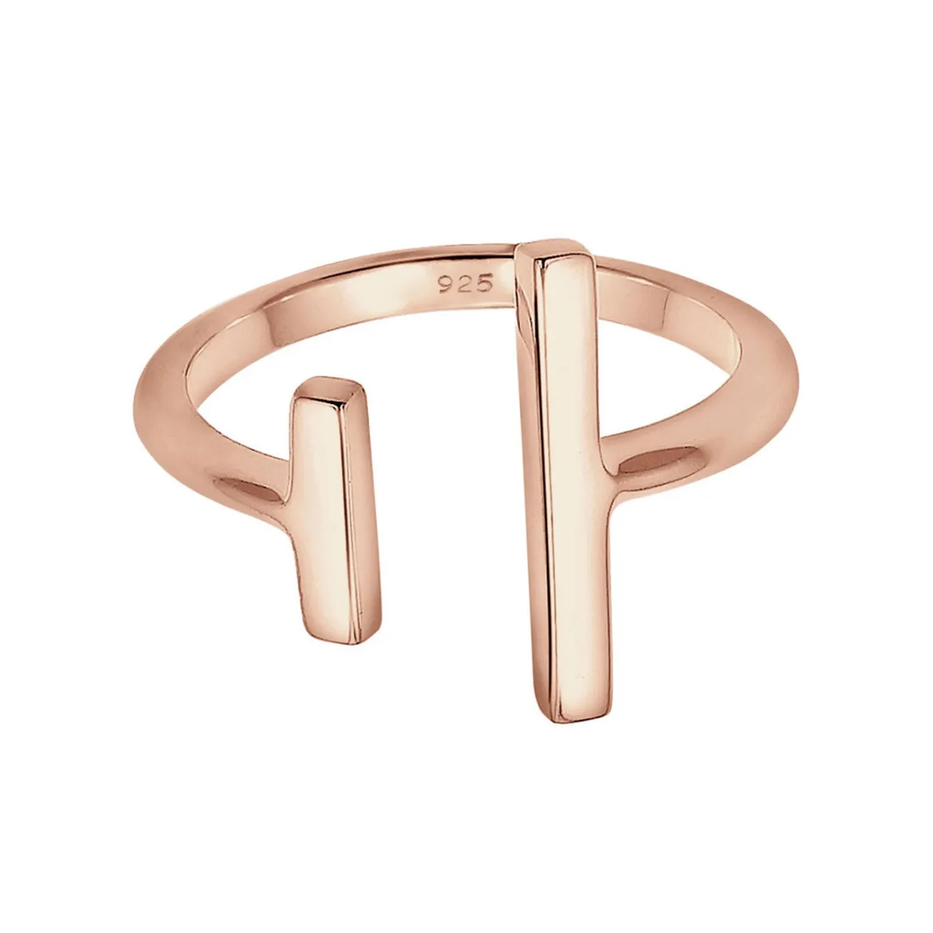 Elli "Ring Geo offen< Roségold|Ringe
