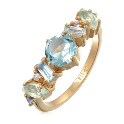 Elli "Ring Glamourös | Topas, Mondstein, Amethyst (Bunt)< Ringe|Vergoldet