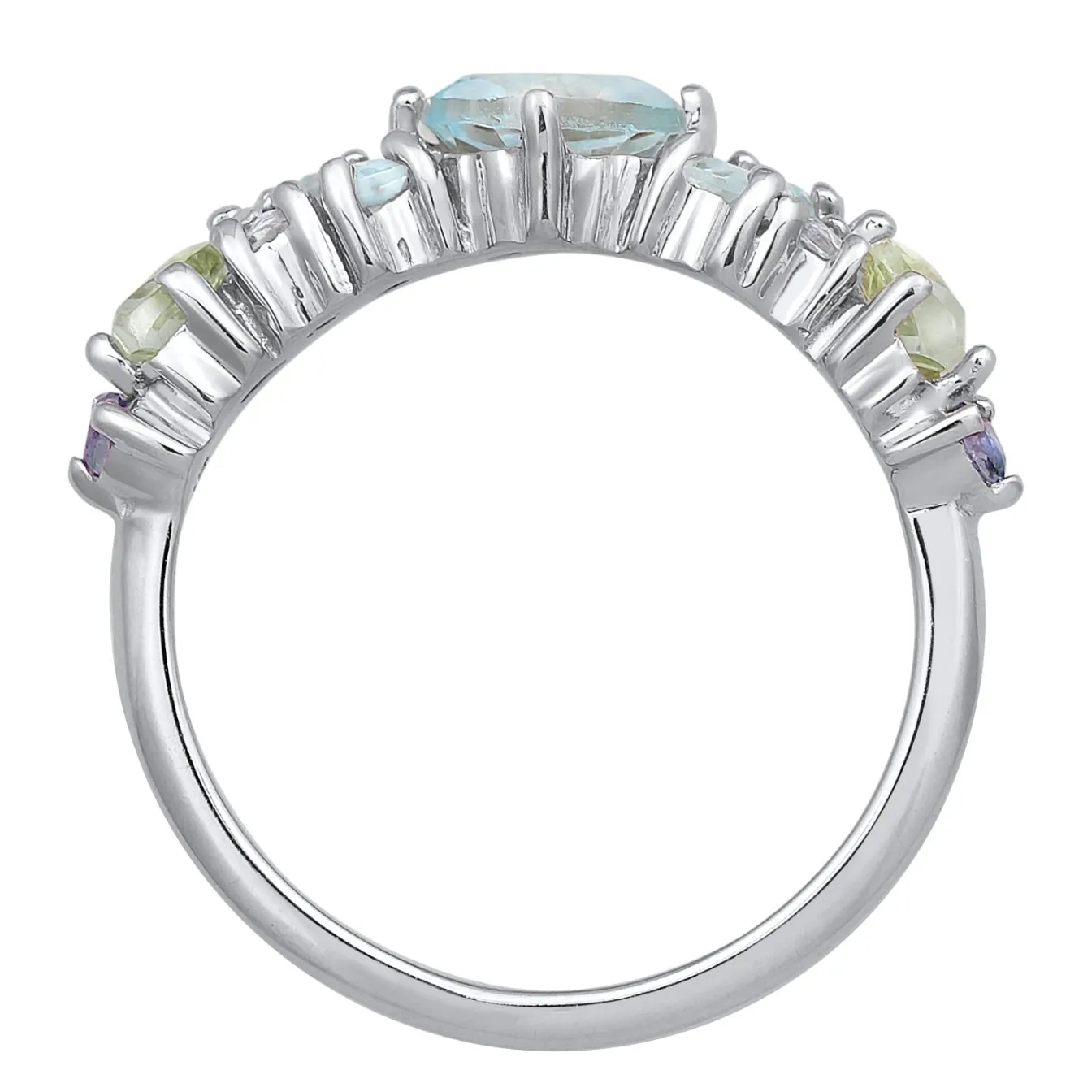 Elli "Ring Glamourös | Topas, Mondstein, Amethyst (Bunt)< Ringe|Vergoldet