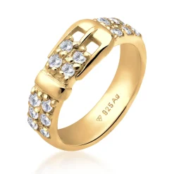 Elli "Ring Gürtel | Kristall (Weiß)< Vergoldet|Symbol-schmuck
