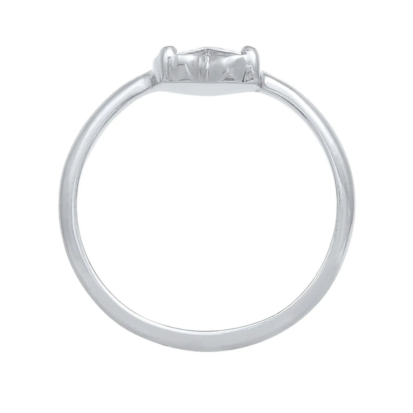 Elli "Ring Herz | Kristall (Weiß)< Symbol-schmuck|Herz-schmuck