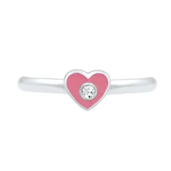 Elli "Ring Herz | Kristall (Weiß)<Kinder Symbol-schmuck|Herz-schmuck