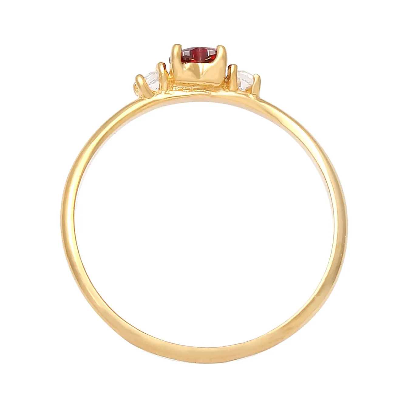 Elli "Ring Herz | Zirkonia ( Rot )< Symbol-schmuck|Herz-schmuck