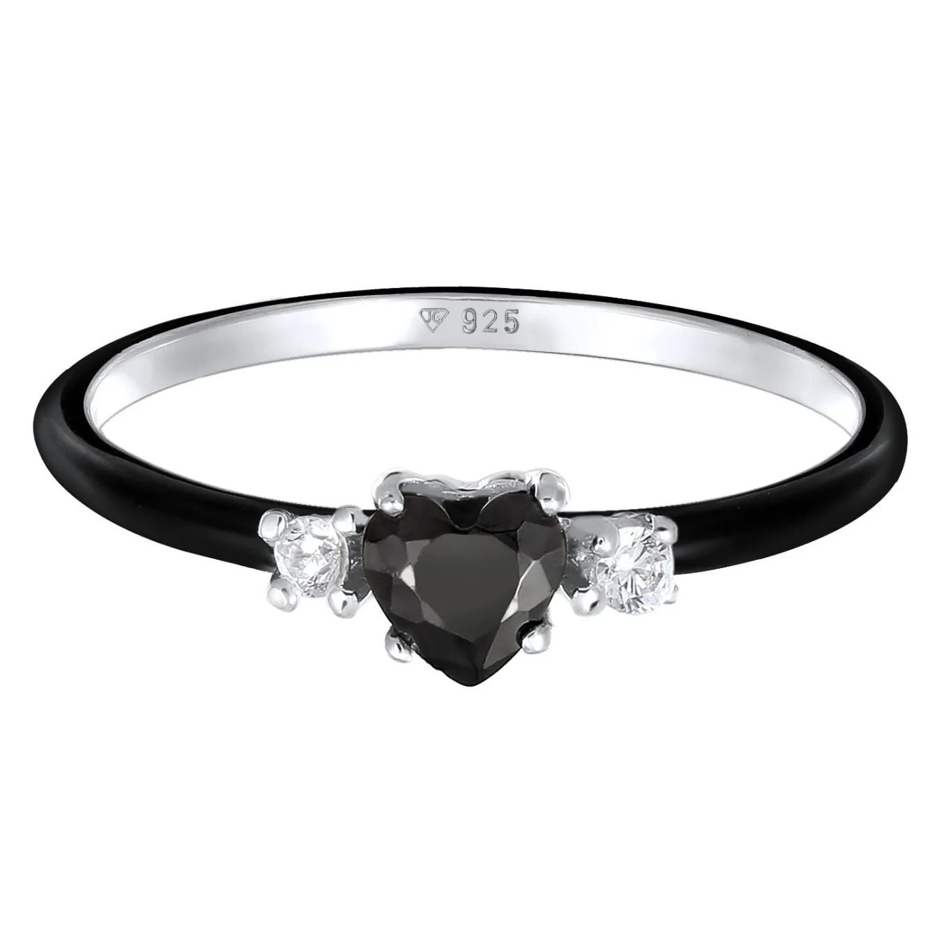 Elli "Ring Herz | Zirkonia & Emaille< Symbol-schmuck|Herz-schmuck