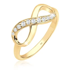 Elli "Ring Infinity | Zirkonia ( Weiß )< Roségold|Symbol-schmuck