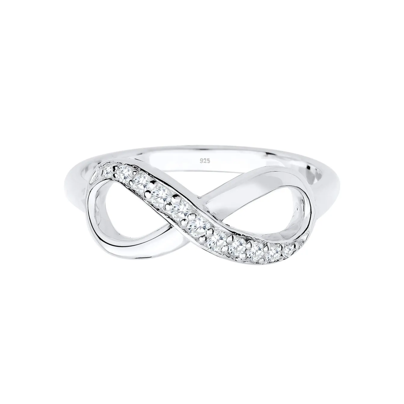 Elli "Ring Infinity | Zirkonia ( Weiß )< Roségold|Symbol-schmuck