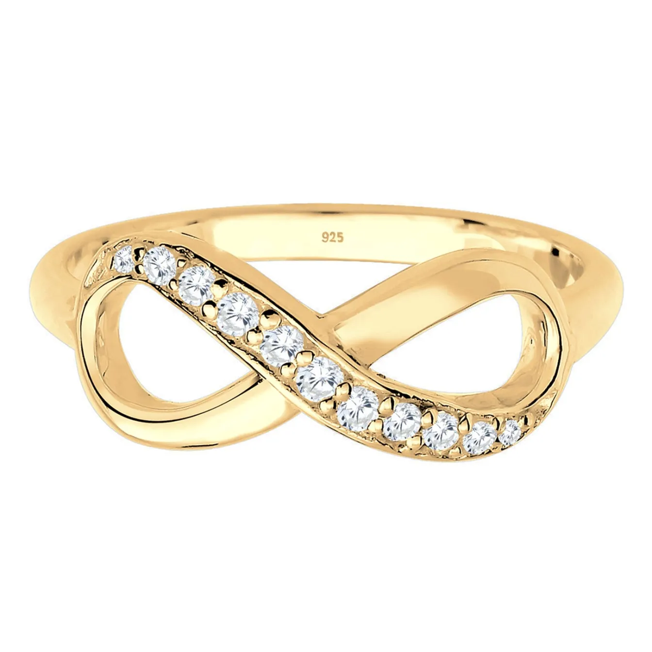 Elli "Ring Infinity | Zirkonia ( Weiß )< Roségold|Symbol-schmuck