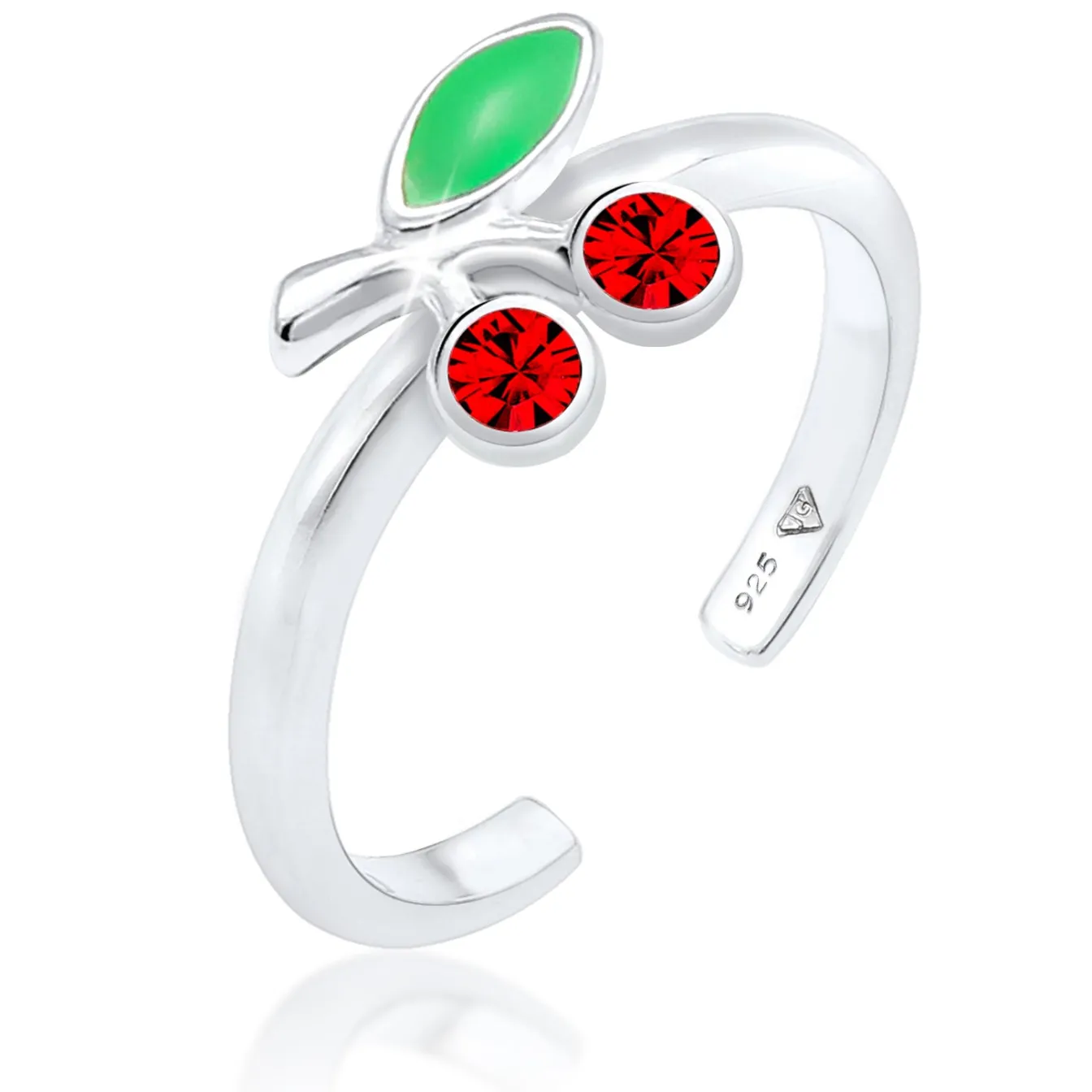 Elli "Ring Kirsche | Kristall ( Rot )<Kinder Kinderschmuck
