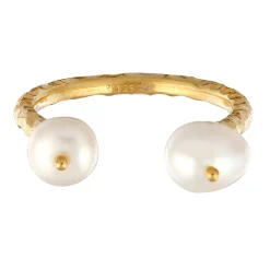 Elli "Ring Offen | Süßwasserzuchtperle< Perlen|Ringe