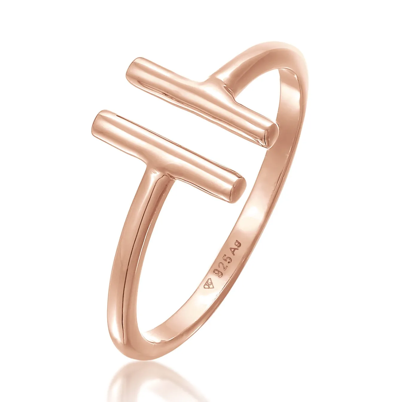 Elli "Ring Offen Geo< Roségold|Ringe
